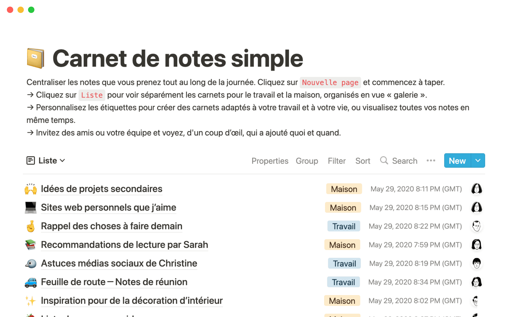 Capture d’écran de la collection Top 10 Notes & Knowledge Templates in Notion par Notion